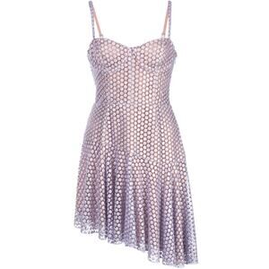 Fleur Du Mal Asymmetric Bustier Dress In Purple